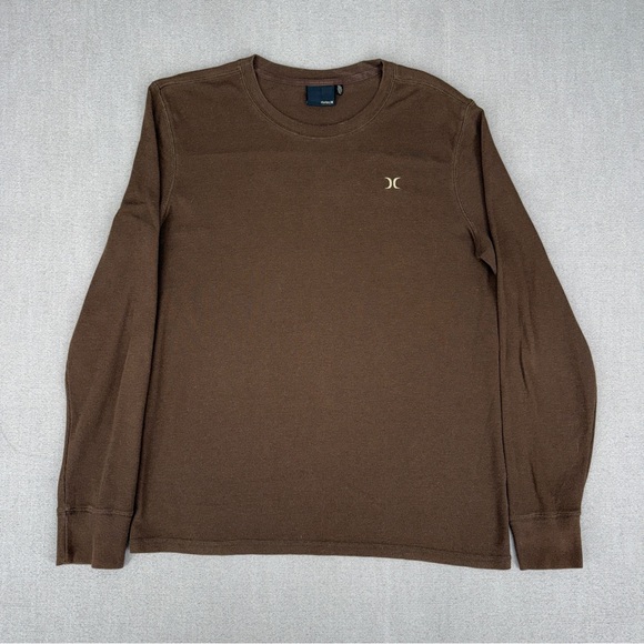 Lot Of 2 Y2K Volcom Hurley Shirts Mens XL Long Sleeve Waffle Weave Knit Thermal - Picture 2 of 14